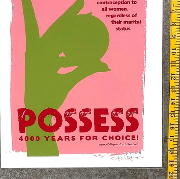 Original Print Roe v Wade Pro Choice Signed Dated Womens Rights 13"x19" Original - Picture 4 of 9